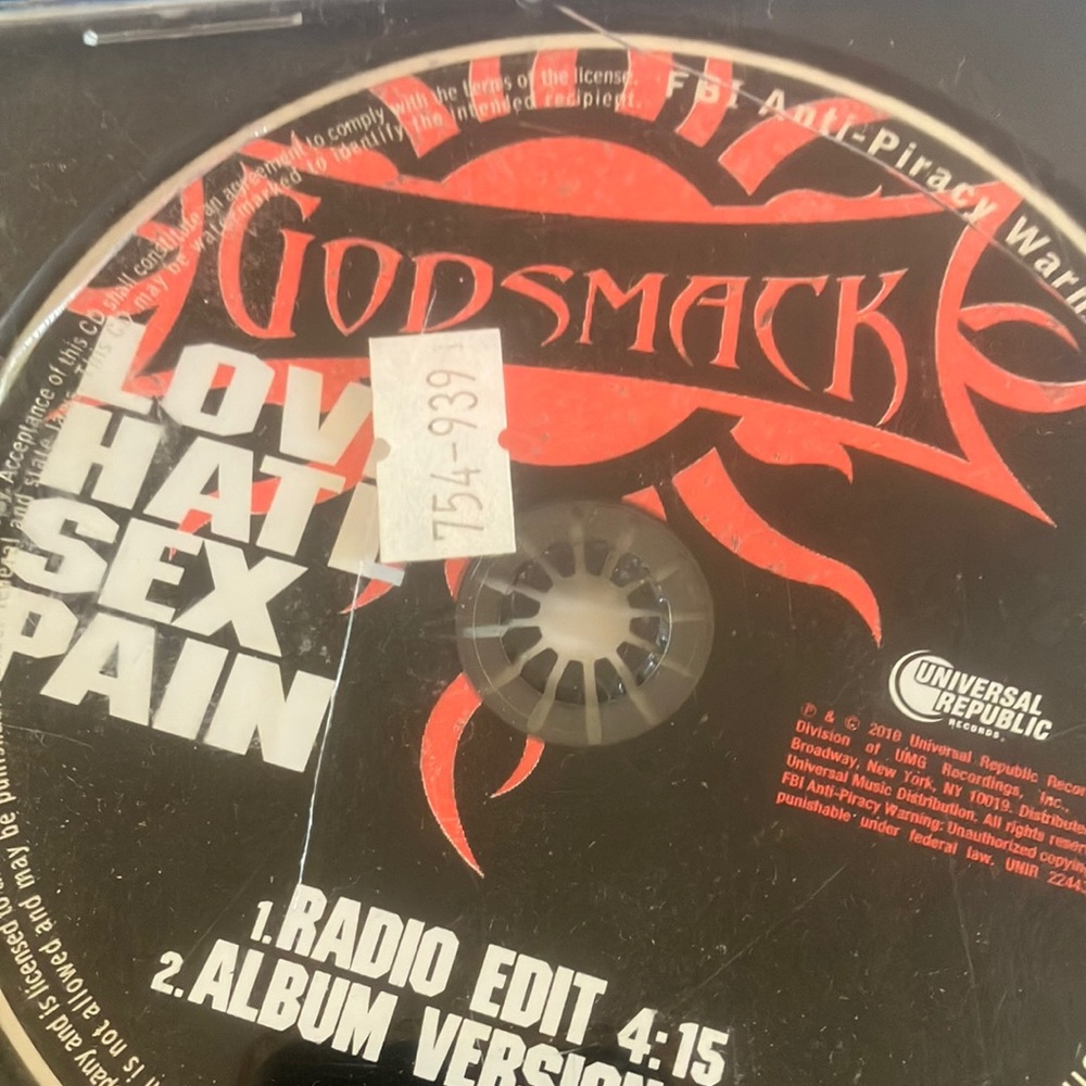 Godsmack CD - Love-Hate-Sex-Pain promo